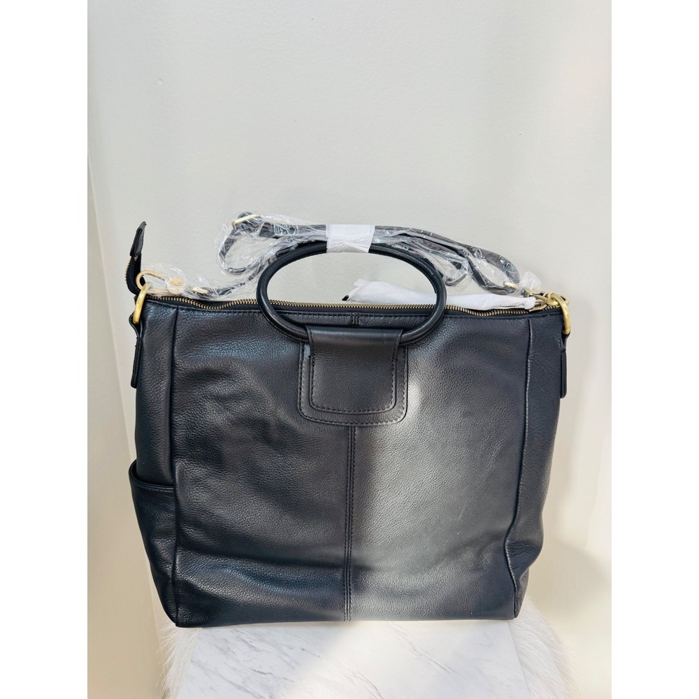 Hobo Sheila Large Cow Print Hair-On Leather‎ Satchel Crossbody, Brown/Black NWT - Picture 8 of 9